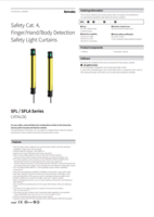 SFL/SFLA SERIES: SAFETY CAT. 4, FINGER/HAND/BODY DETECTION SAFETY LIGHT CURTAINS